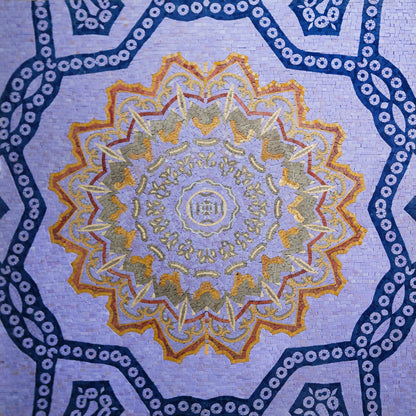 Intricate Multi-Layered Geometric Star Mosaic Art