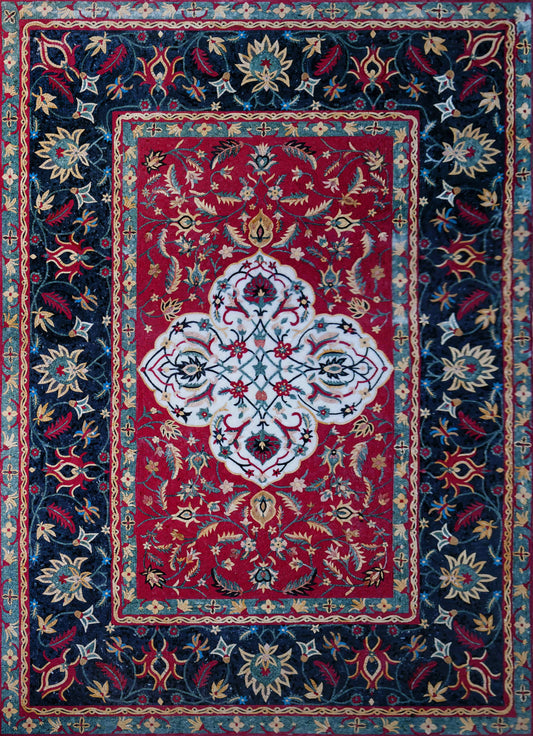 Woven Dreams: A Nain Rug Masterpiece