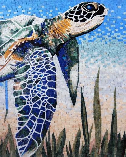 Unique Sea Turtle Mosaic Art Online