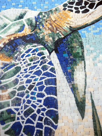 Unique Sea Turtle Mosaic Art Online