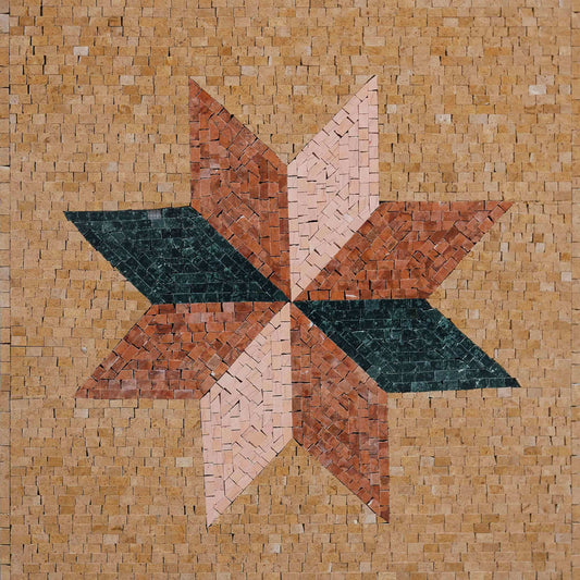 Handcrafted Star Mosaic Medallion