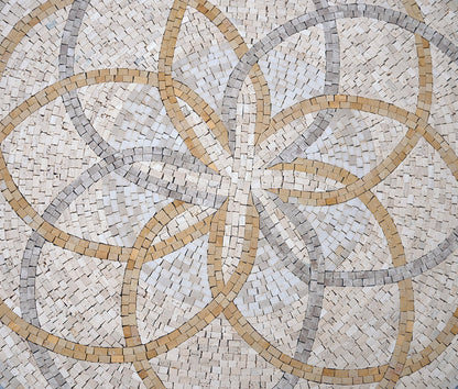 Serene Stone Mosaic Medallion