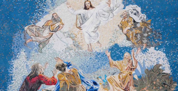 Jesus Christ Transfiguration Religious Marble Mosaic