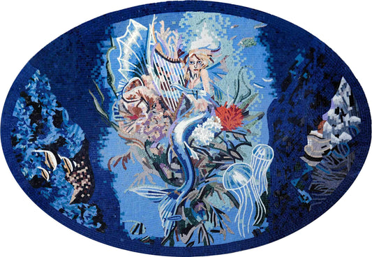 Siren's Serenade: Underwater Harpist