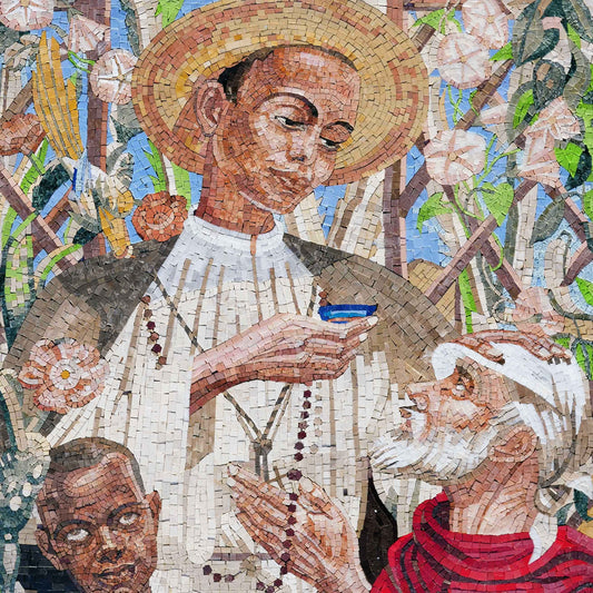 Compassion in Stone: A Mosaic Tribute to Healing and Kindness