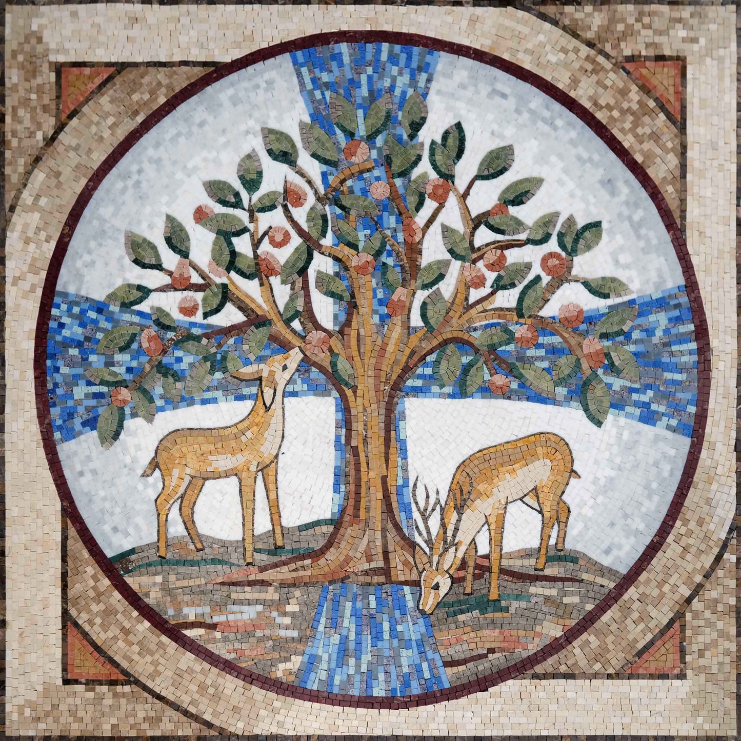 Mosaic of Paradise: Tree of Life and the Graceful Deer