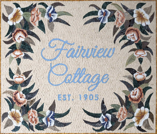 Mosaic Art Sign: A Custom Cottage Creation