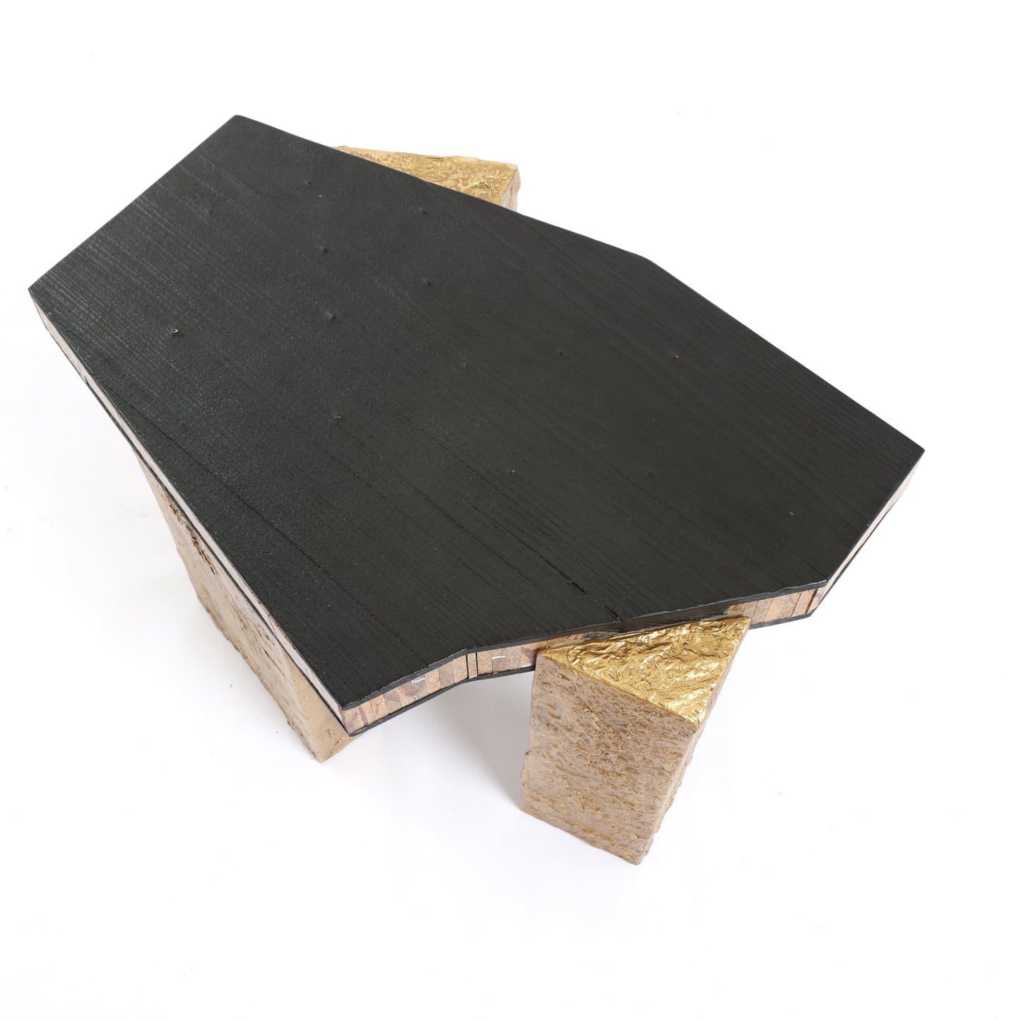 Handcrafted Mosaic Wood Side Table - Luxe Statement Piece