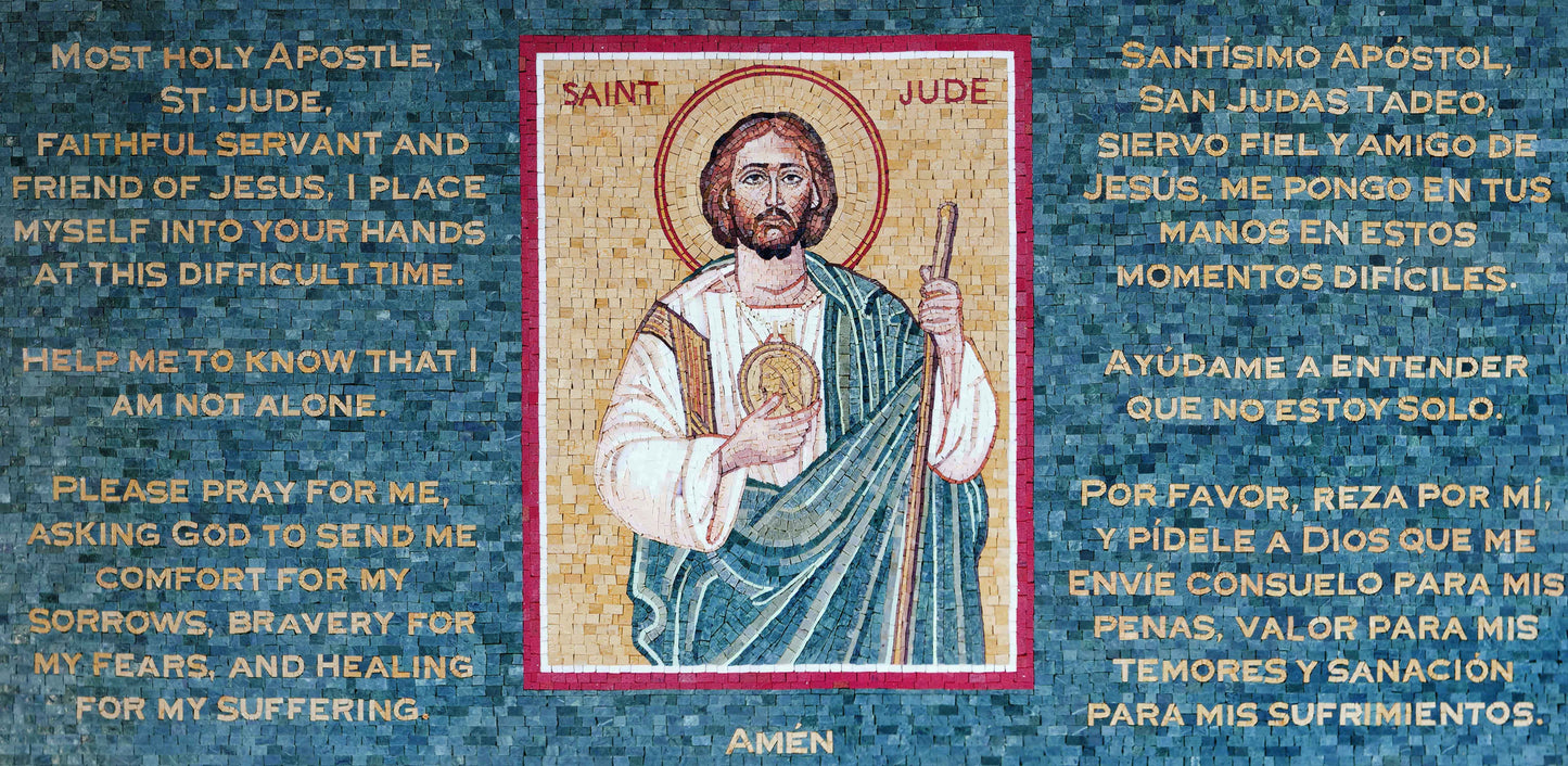 Saint Jude Religious Mosaic Art
