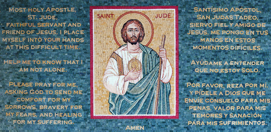Saint Jude Religious Mosaic Art