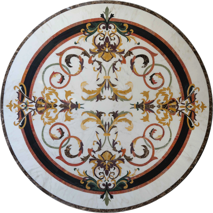 Tile Floor Mosaic Medallion