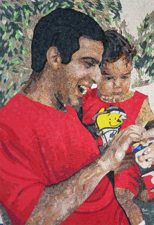 Father and Child - Mosaic Art