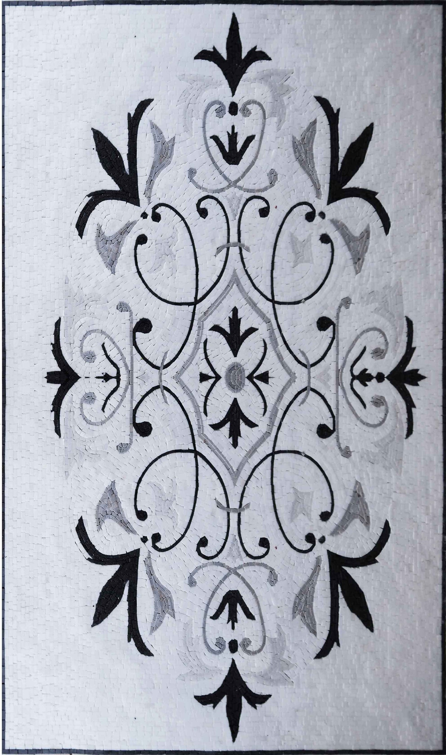 Geometric Mosaic Art - B&W Rug