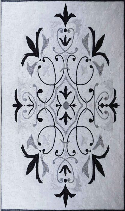Geometric Mosaic Art - B&W Rug