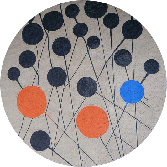 Geometric Mosaic Art - Connected Dots