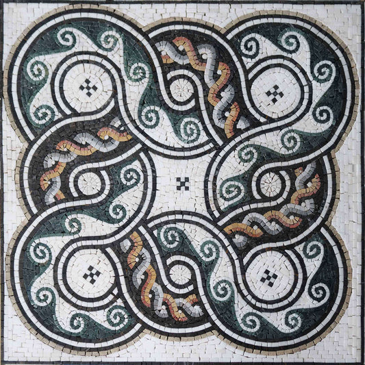 Geometric Mosaic Art - Looping Ropes