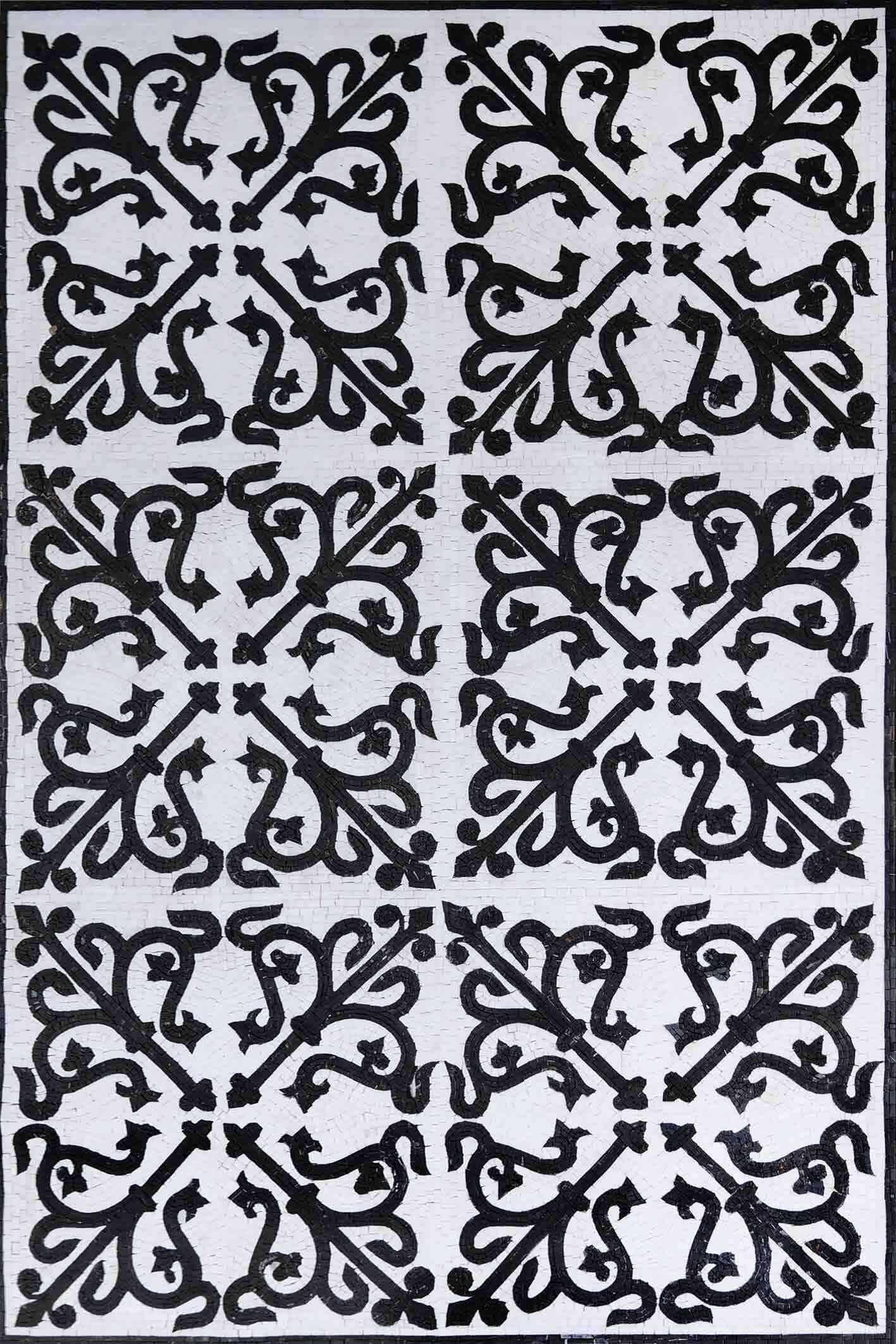 Black & White Mosaic - Geometric Art