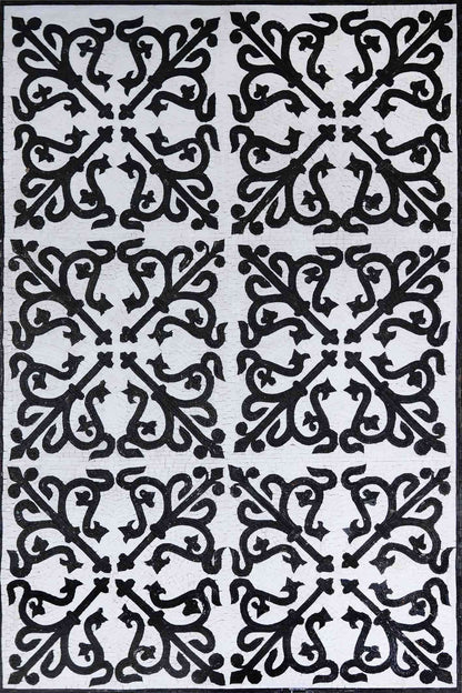 Black & White Mosaic - Geometric Art