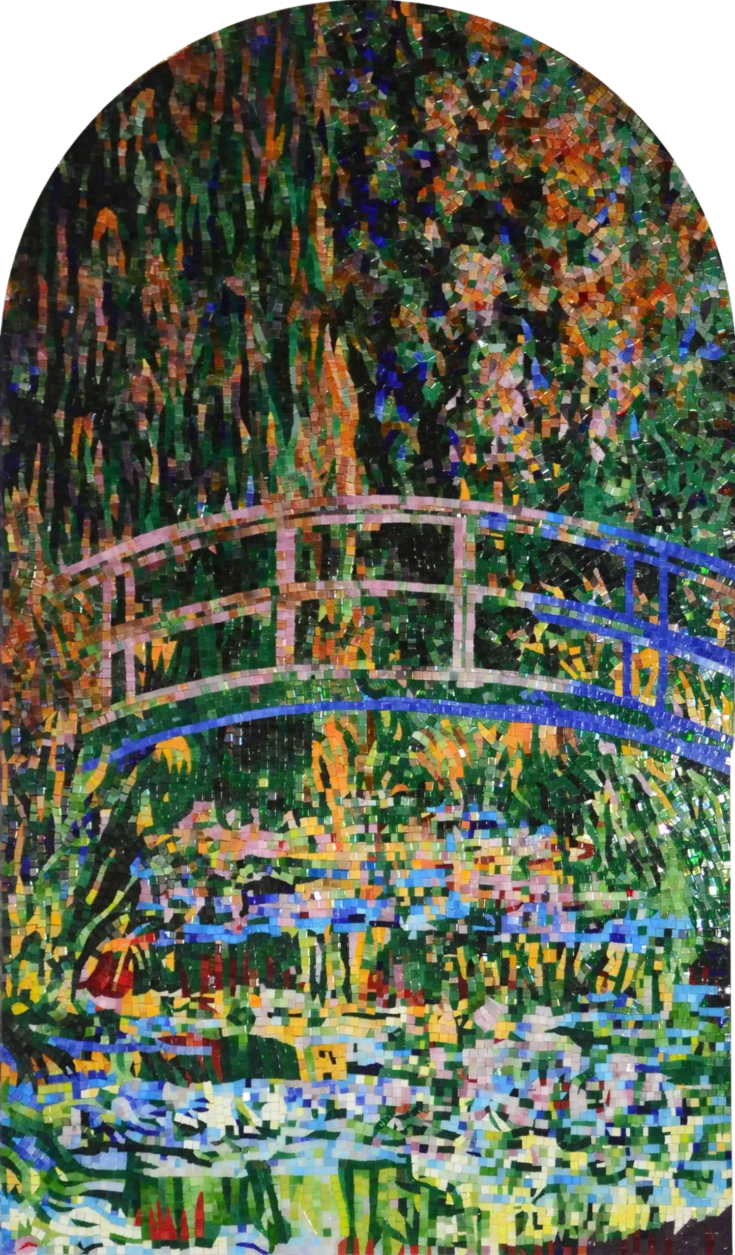 Glass Mosaic Art - River Pond