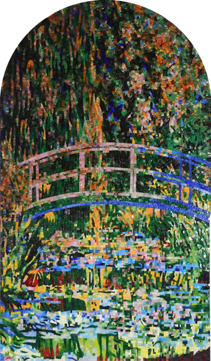 Glass Mosaic Art - River Pond