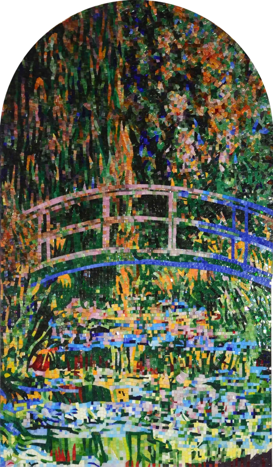 Glass Mosaic Art - River Pond