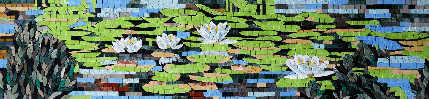 Lotus Landscape Mosaic Calm Art