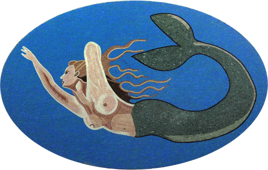 Mosaic Art - The Naked Mermaid