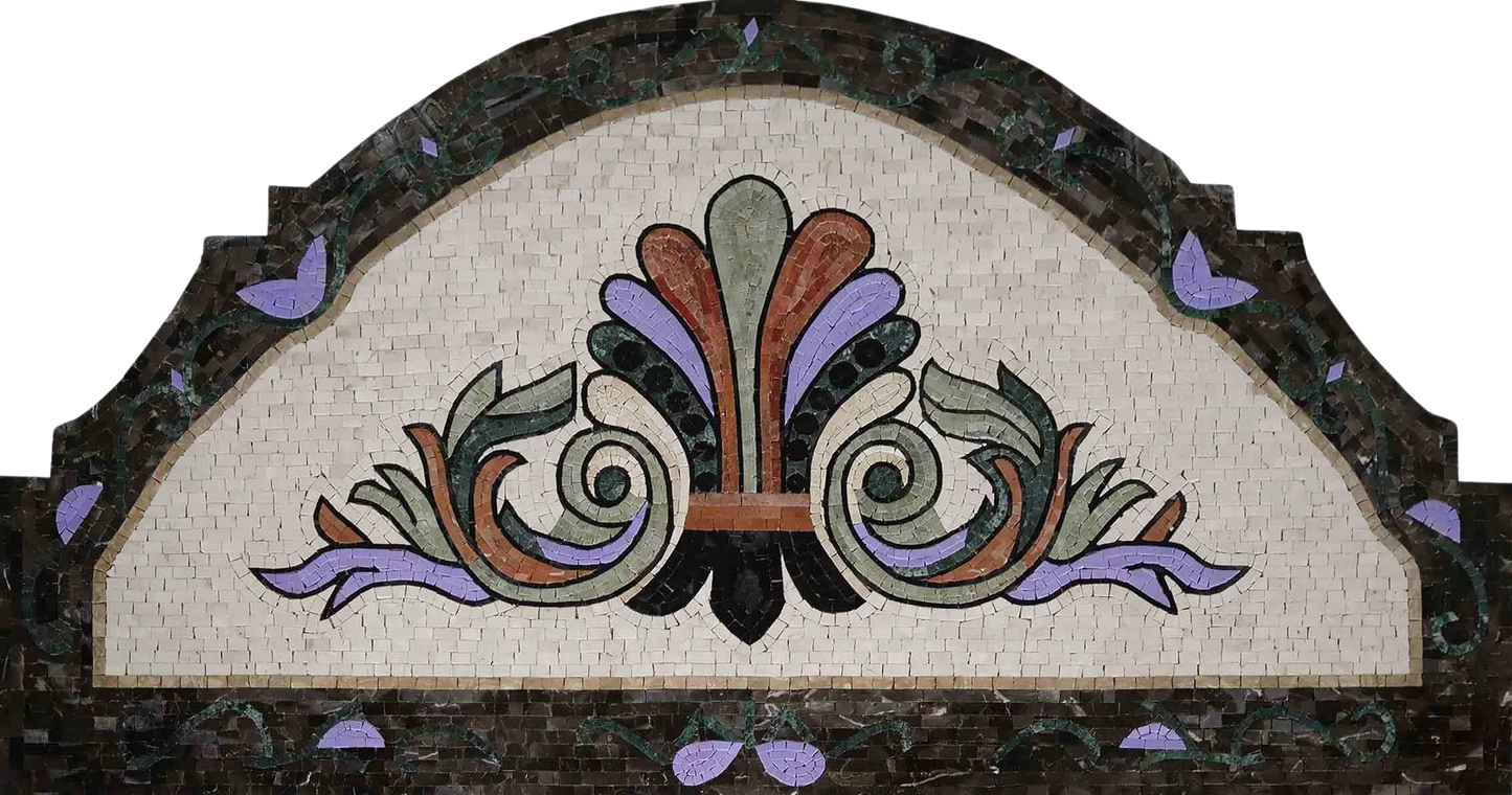 Mosaic Artwork - Arched Geometric Design
