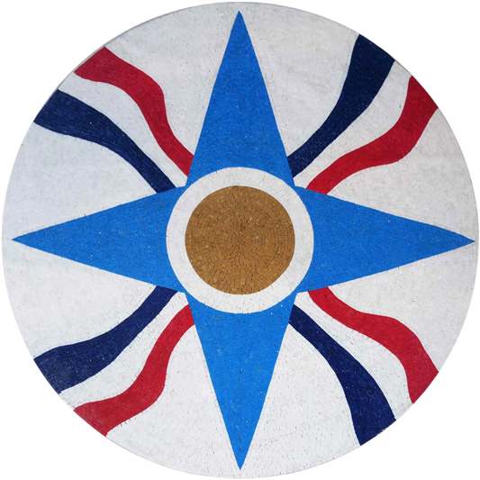 Mosaic Artwork - Assyrian Flag