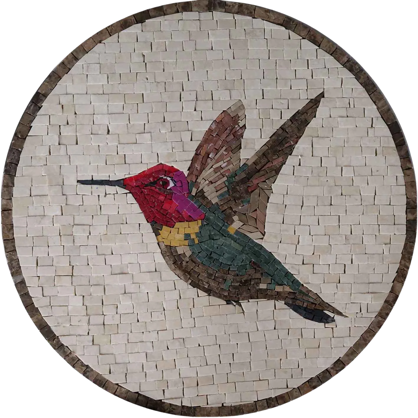 Mosaic Medallion - Hummingbird Mosaic