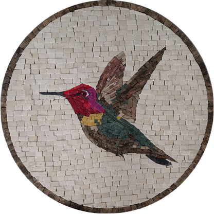 Mosaic Medallion - Hummingbird Mosaic
