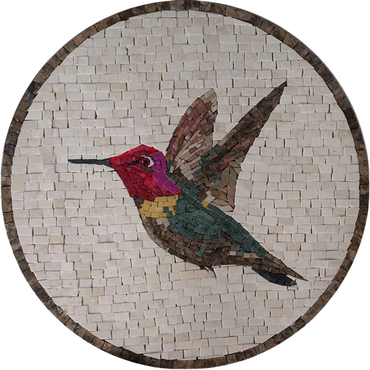 Mosaic Medallion - Hummingbird Mosaic