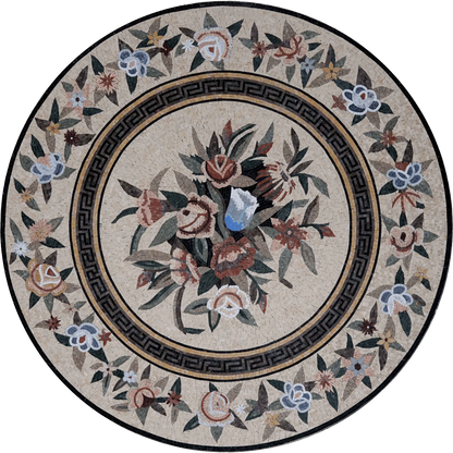 A Floral Maze - Flower Mosaic Medallion