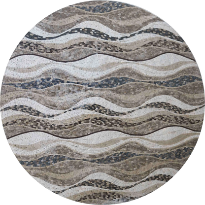 Mosaic Medallion - Beige Waves