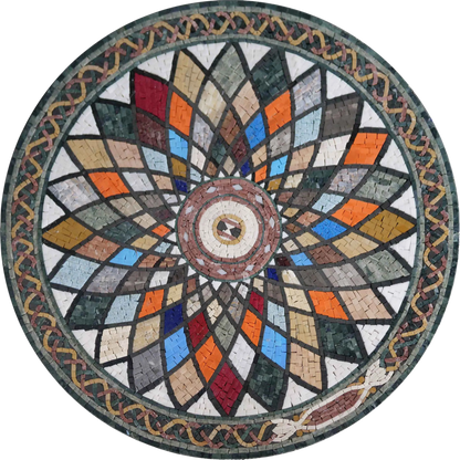 Mosaic Medallion - Multicolor Marble Art