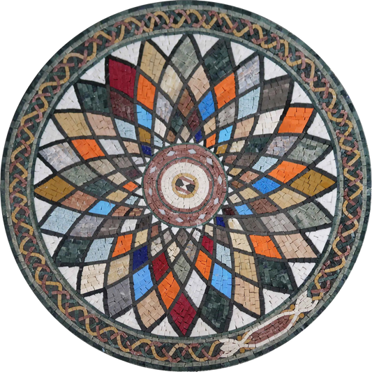 Mosaic Medallion - Multicolor Marble Art