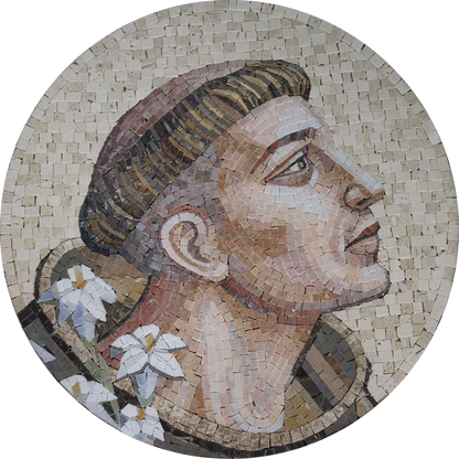 Mosaic Medallion - Saint Anthony Of Padua