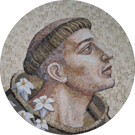 Mosaic Medallion - Saint Anthony Of Padua