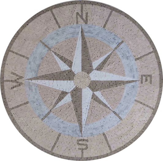 Mosaic Tile Art - The Compass