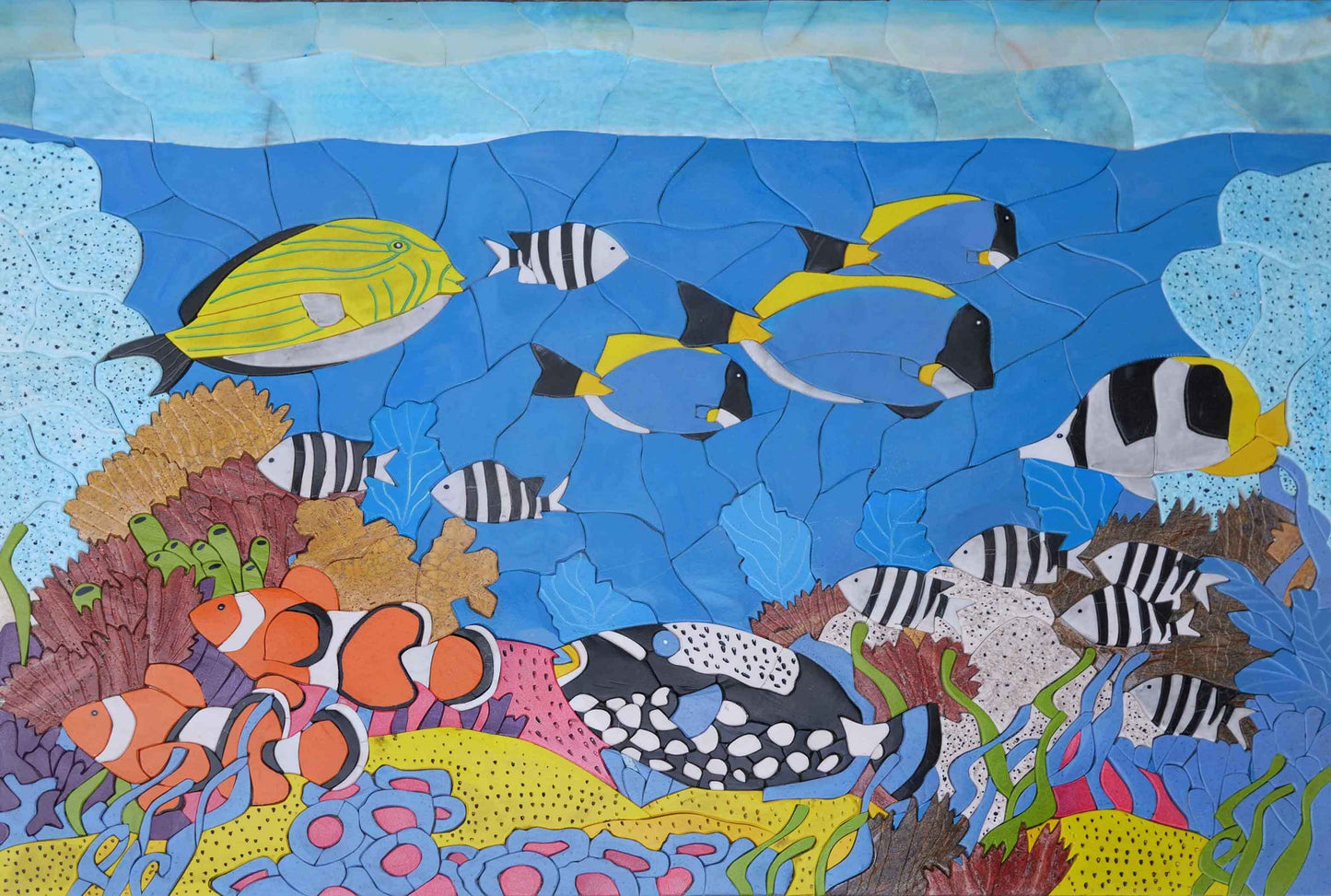 Mosaic Ocean Scene - Fish Art