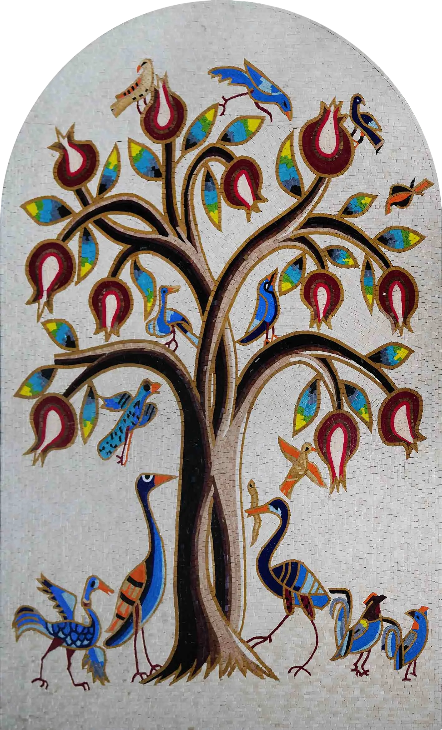 Mosaic Tree - Birds & Tree