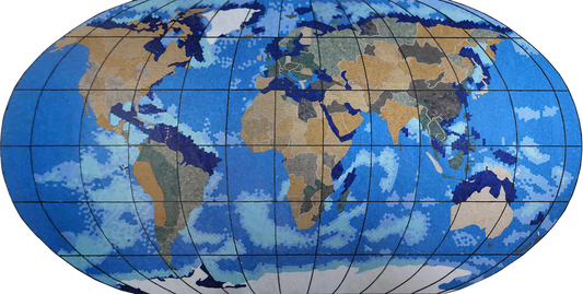 Mosaic Wall Art - Detailed World Map