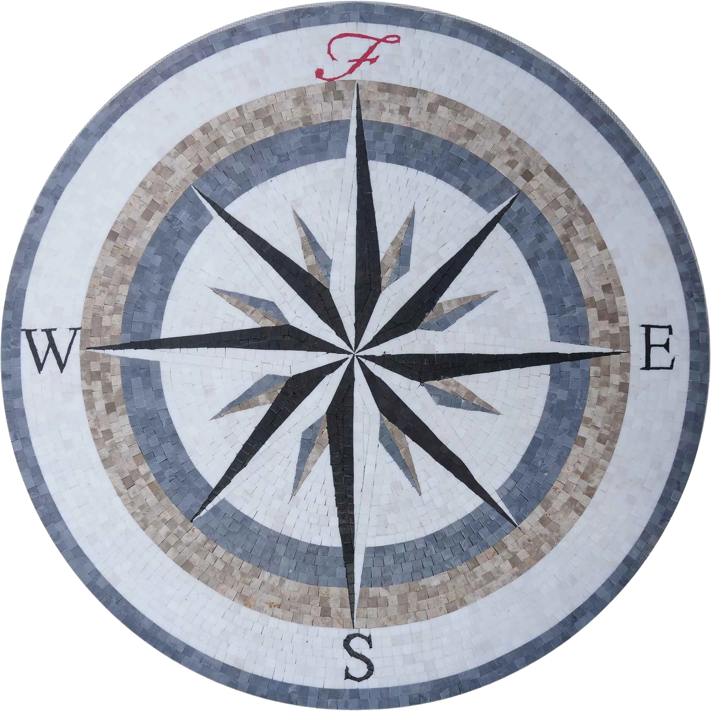 Mosaic Wall Art - The F Compass