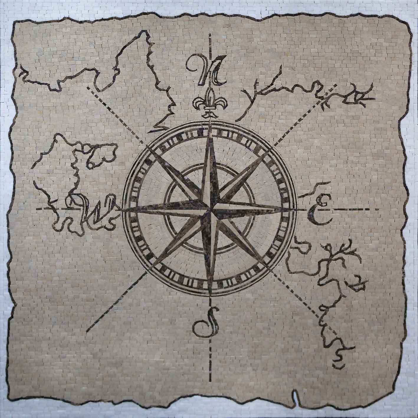 Mosaic Wall Decor - Ancient Compass