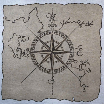 Mosaic Wall Decor - Ancient Compass