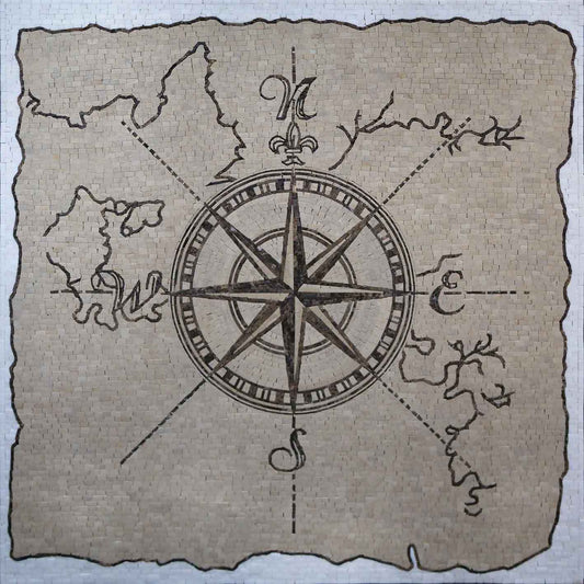 Mosaic Wall Decor - Ancient Compass