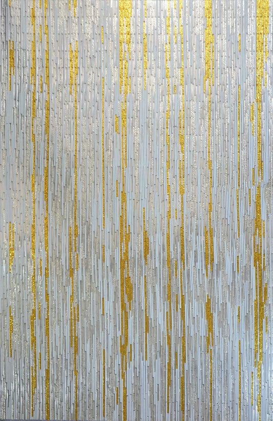 Abstract Mosaic - Gold Rain Drops