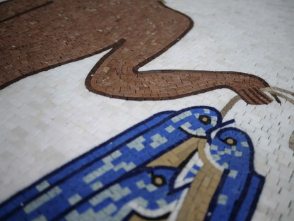 Ancient Mosaic - A Man's Hunt