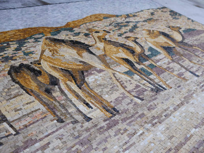 A Flock of Camels Mosaic Art