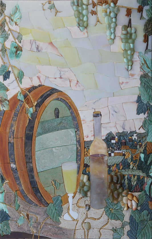 3D Winery Scene - Mosaic Backsplash